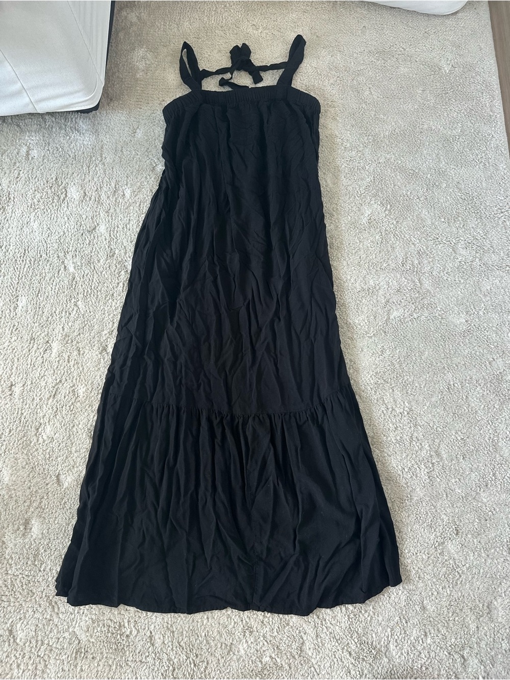 Old Navy Black Tie-Shoulder Maxi Dress